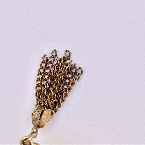 Vintage Fancy Tassel Scent Bottle Gold Tone Collectible Brooch - Picture 10 of 12